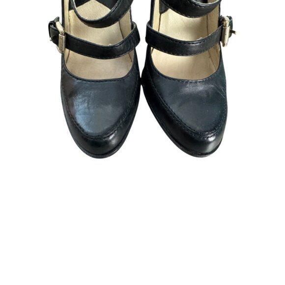MICHAEL Michael Kors Black Leather Mary Jane Pumps Double-Strap Women's Size 8M - Picture 5 of 13